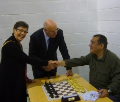 Kath Phillips, Mayor of Walsall with John Pakenham and GM Hebden at the start of the congress